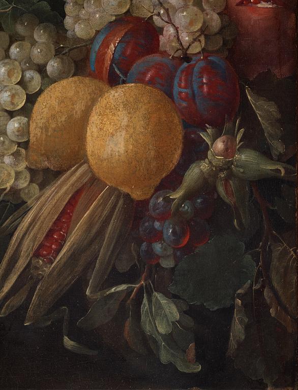 Joris van Son Attributed to, Still life with fruits, a pair.