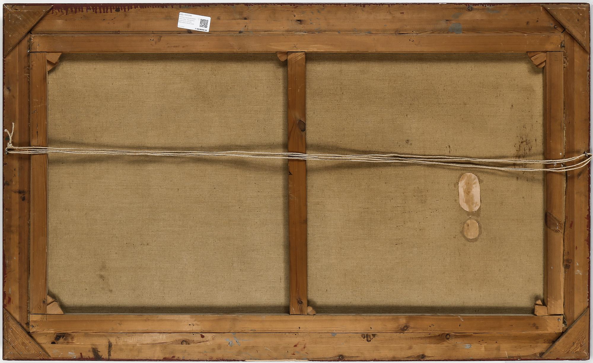 GUSTAF CEDERSTRÖM, kopia efter, olja på duk. Utförd av Carl Leveau. Signerad.