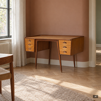 Desk, teak, 1960s.