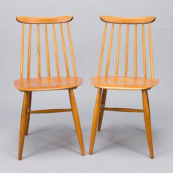 A set of four  chairs by Edsby Verken and a mid 20th century table.