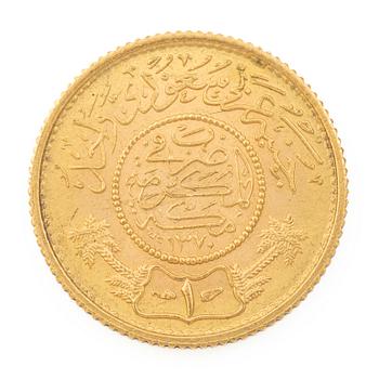 Guldmynt, Saudiarabien, 1 Guinea, 1370 (1950/51).