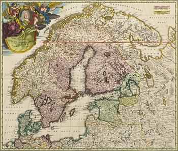 Johann Baptist Homann, "Scandinavia".