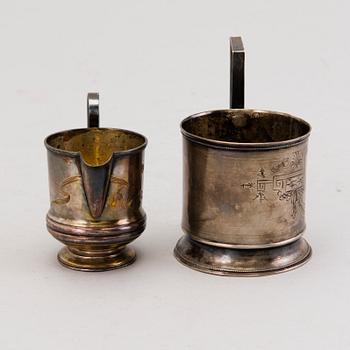 Three Russian Silver Objects, Moscow 1898-1926.