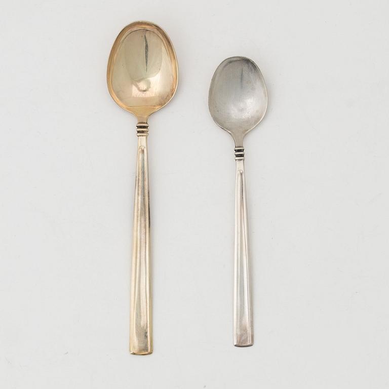 Claës E. Giertta, skedar, 22 st, silver, "Paris", MEMA, Lidköping 1959-1960.