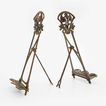 Valokuvatelineitä, pari, Jugend, 1900-luvun alku.