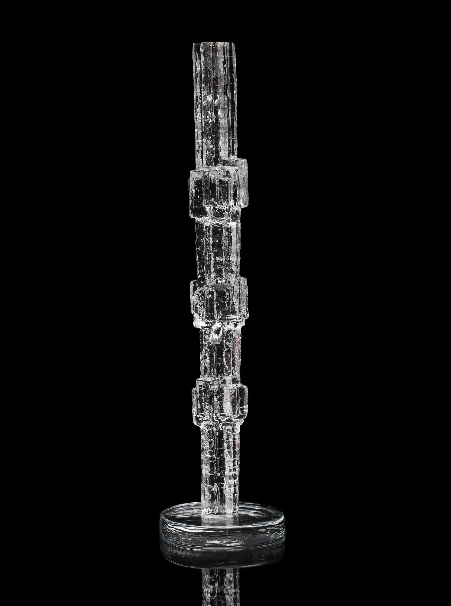 SKULPTUR, glas, Edvin Öhrström, Lindshammar, sign o dat 1988.