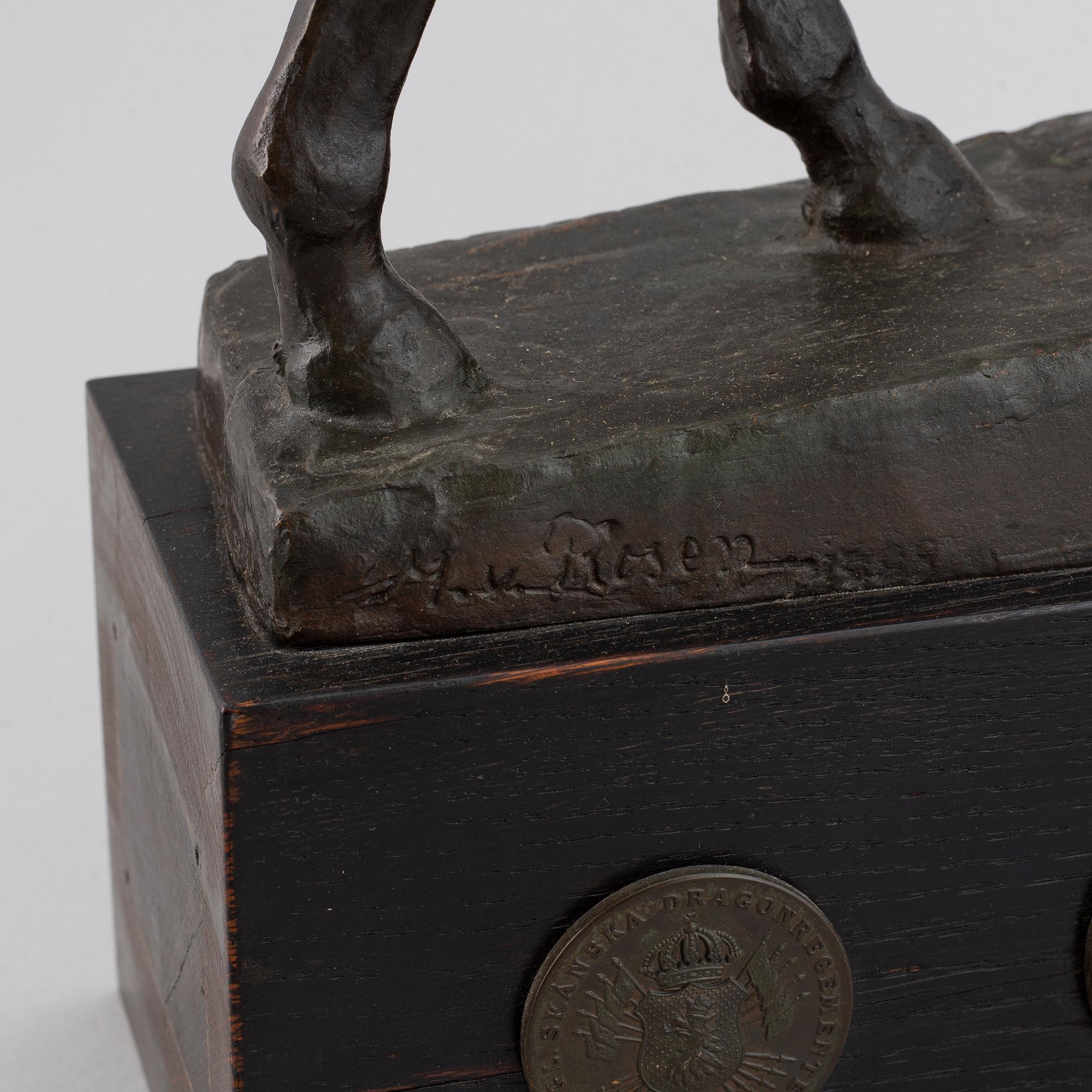 MAUD VON ROSEN, sculpture, bronze, signed.