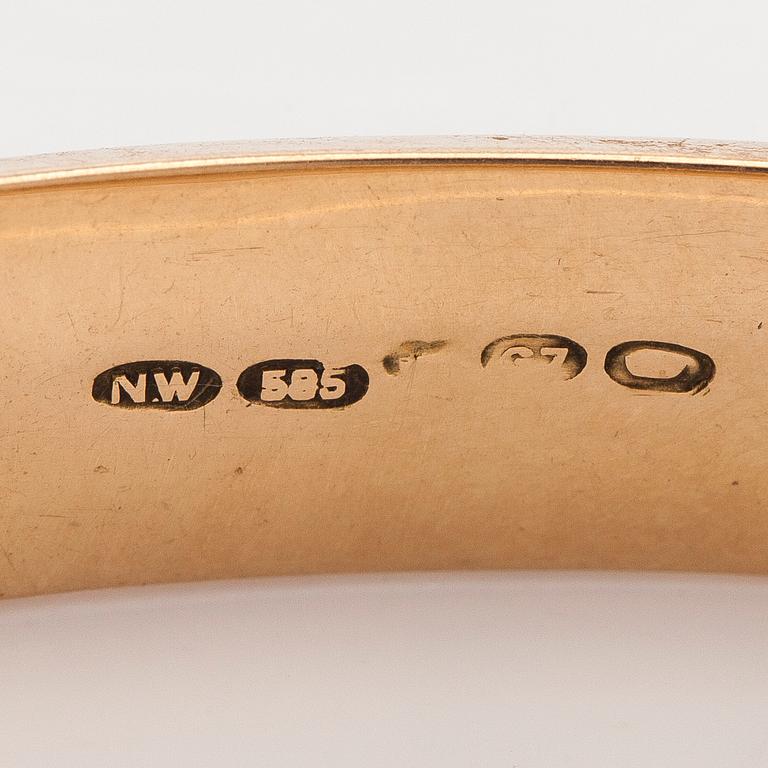 Armring, 14K guld, Westerback, Helsingfors 1950-tal.