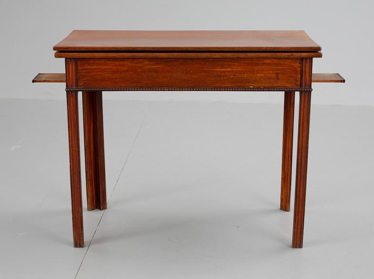 A late Gustavian late 18th cent mahogany card table.
