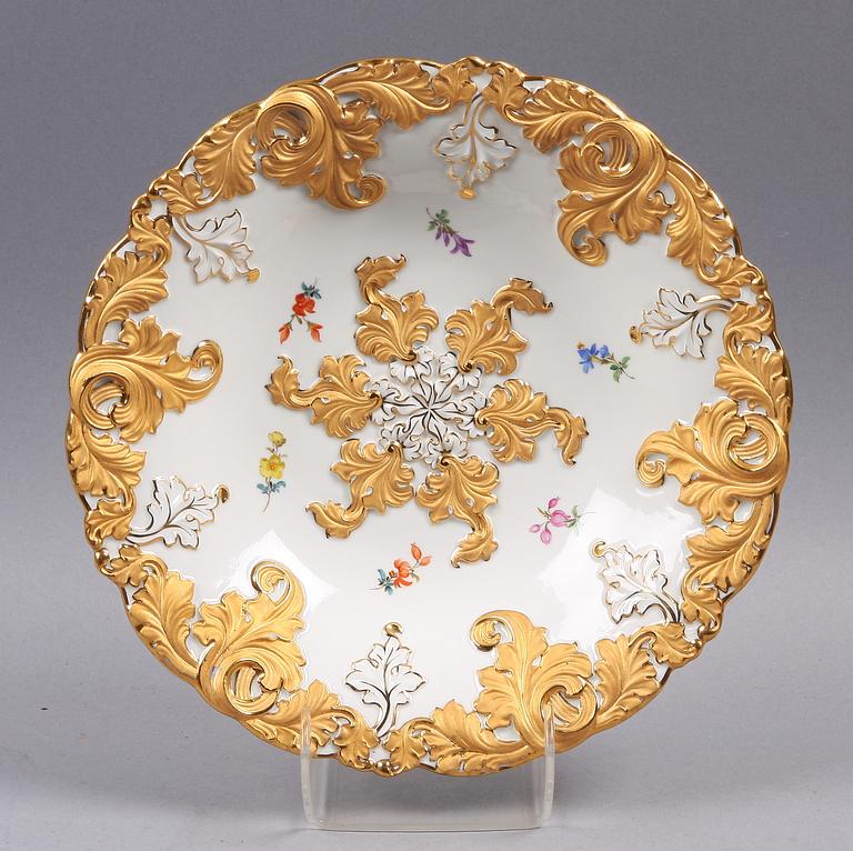 SKÅLFAT, porslin, rokokostil, Meissen, 1900-tal.