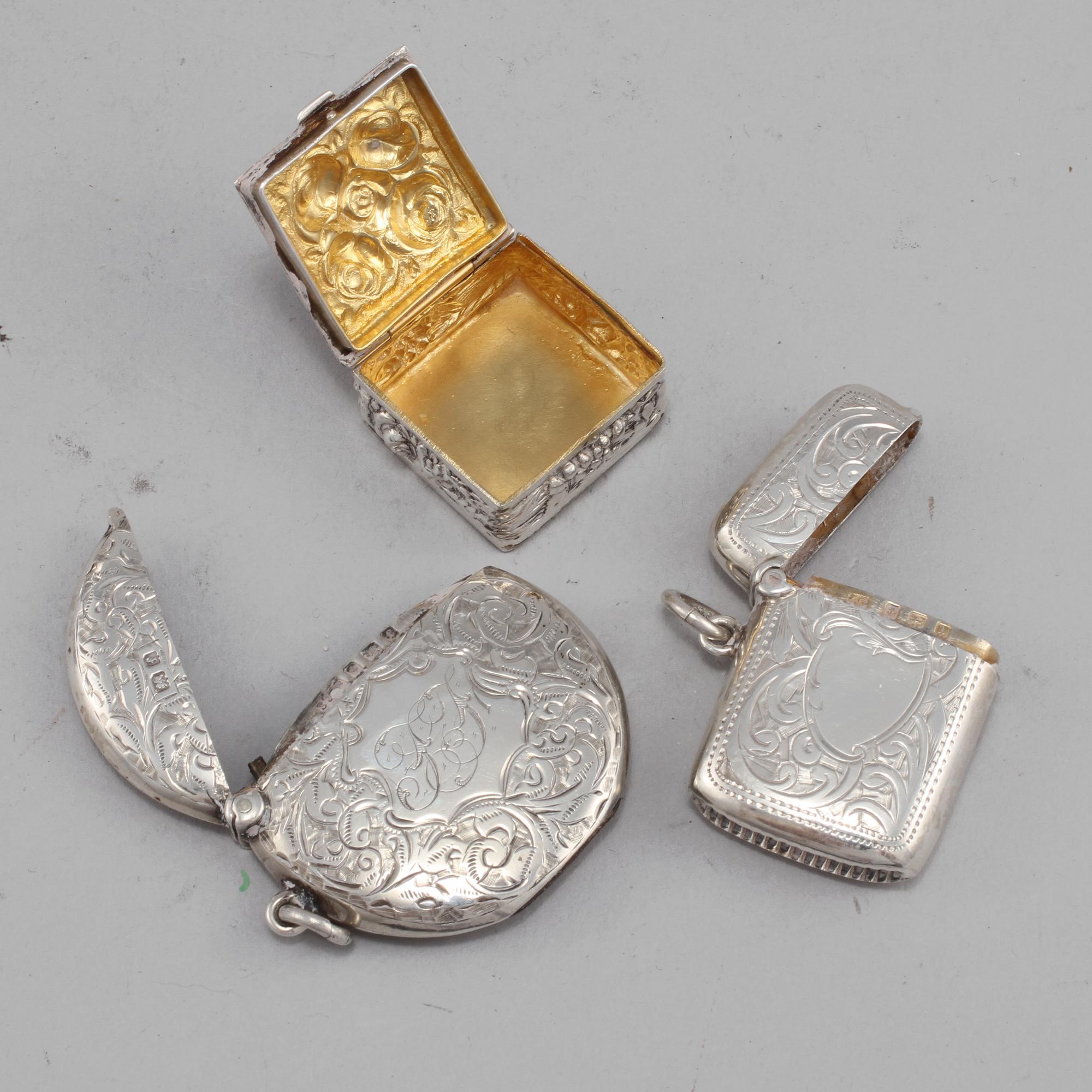PARTI SILVER, 5 delar, 1800/1900-tal. Vikt 175 g.