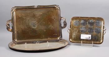 BRICKOR, 3 st, nysilver, tidigt 1900-tal.