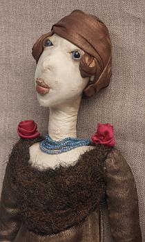 Marie Vassilieff, Puppets, two, representing Sigrid Hjertén and Isaac Grünewald.