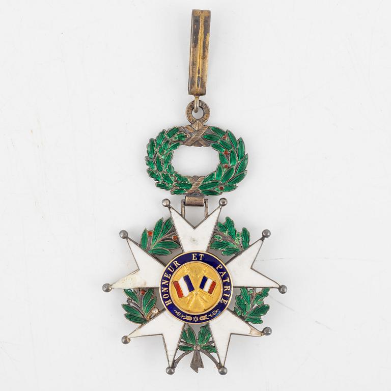 Legion of Honor, France, Commander's cross, in case with document.