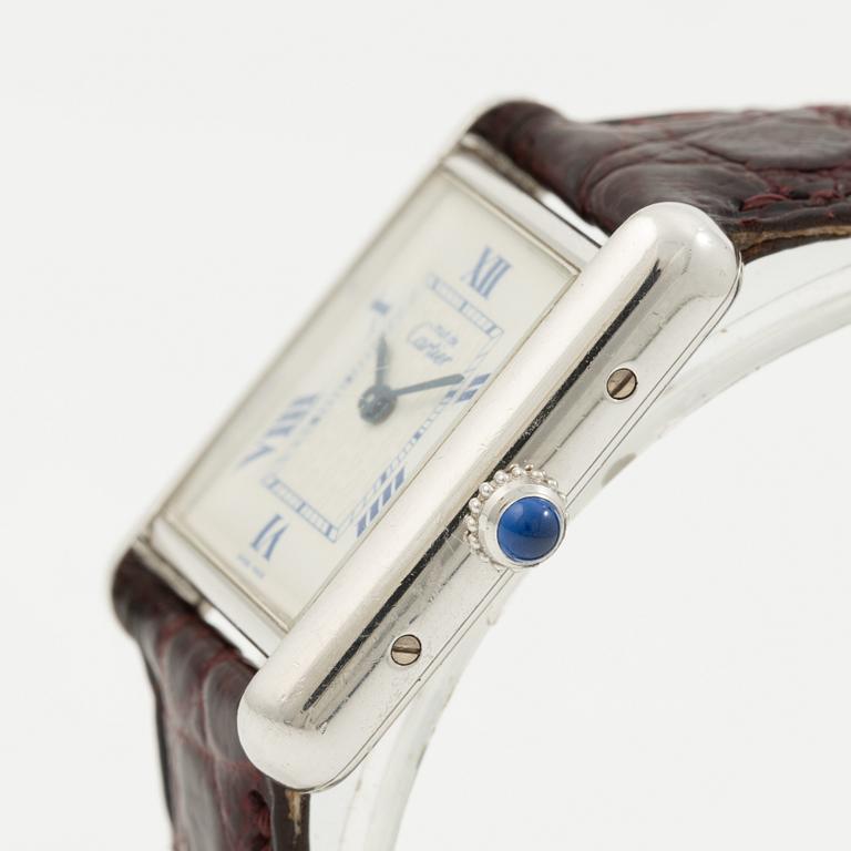 Cartier, Tank, wristwatch, 22 x 22 (29.5) mm.