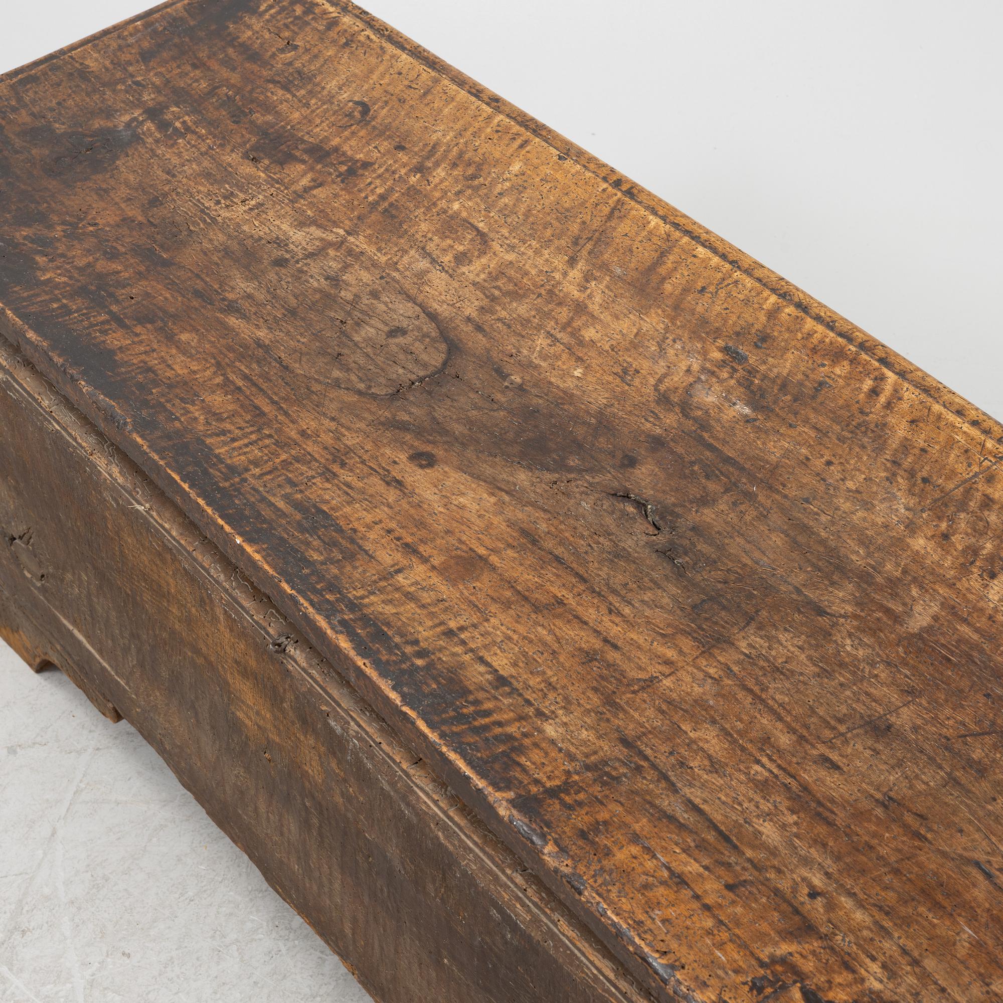 A renaissance style cassone, 19th century with older parts.