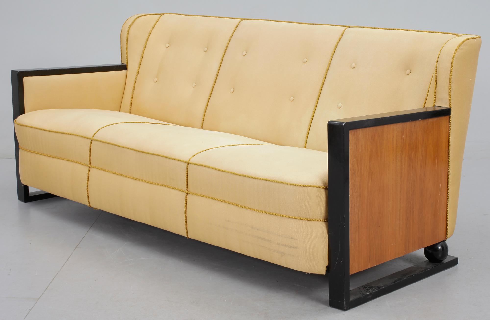 SOFFGRUPP, 3 delar, art deco, Sverige, 1920/30-tal.