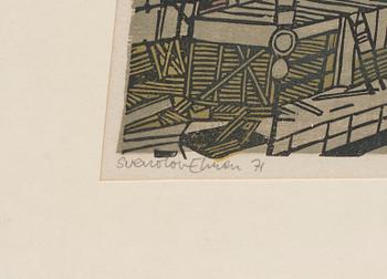 SVENOLOV EHRÉN,färglitografi, signerad, numrerad 184/360  och daterad- 71.