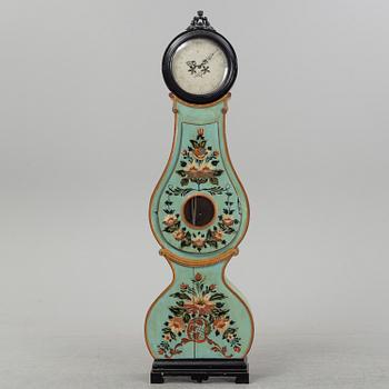 A 19th century painted grandfather clock.