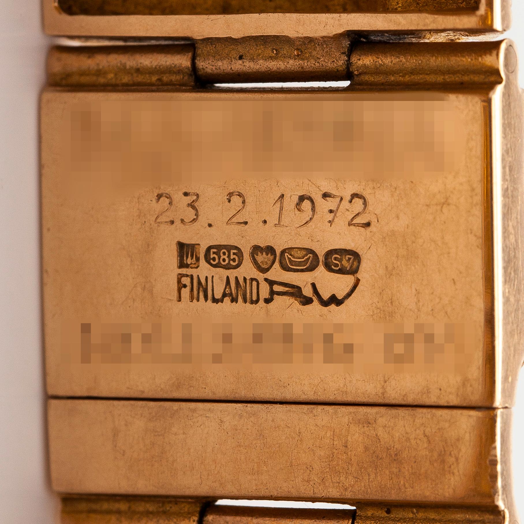 Björn Weckström, armband, "Gyllene Ström", 14K guld, Lapponia 1971.