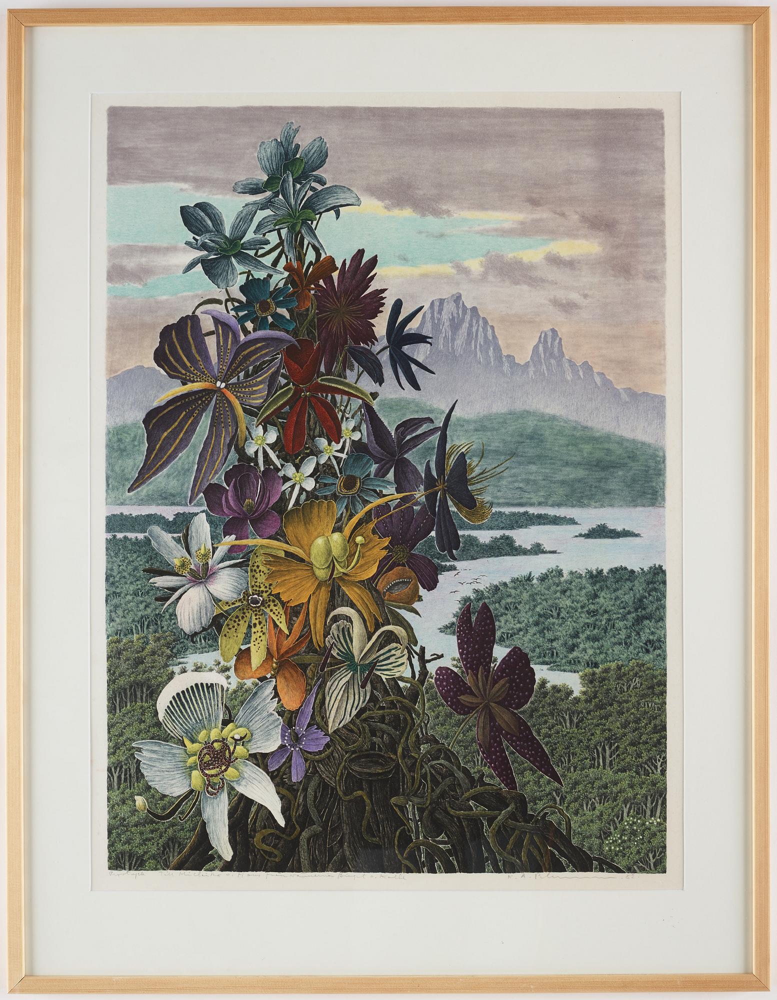 KARL AXEL PEHRSON, färglitografi, signerad, daterad -82, provtryck.