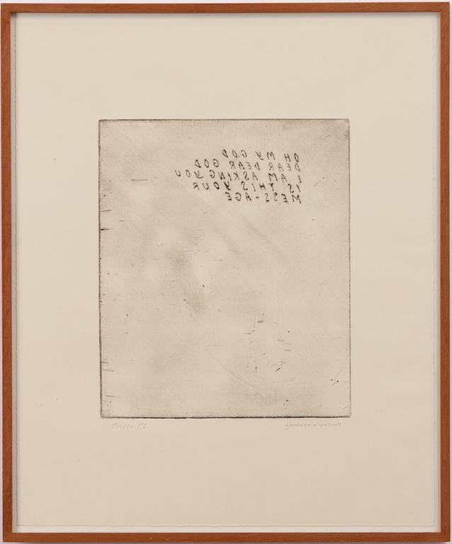 Pieter Laurens Mol, "OH MY GOD/DEAR DEAR GOD I AM ASKING YOU/IS THIS YOUR MESS-AGE".