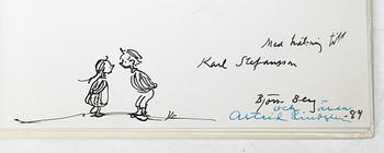 Astrid Lindgren, books, 2 pieces, signed by the author and illustrator Björn Berg.