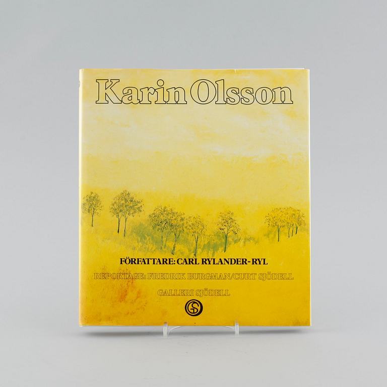 KARIN OLSSON, olja på duk, signerad samt BOK, 