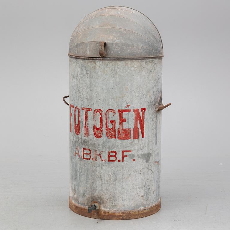 A kerosene barrel from the early 20th century.