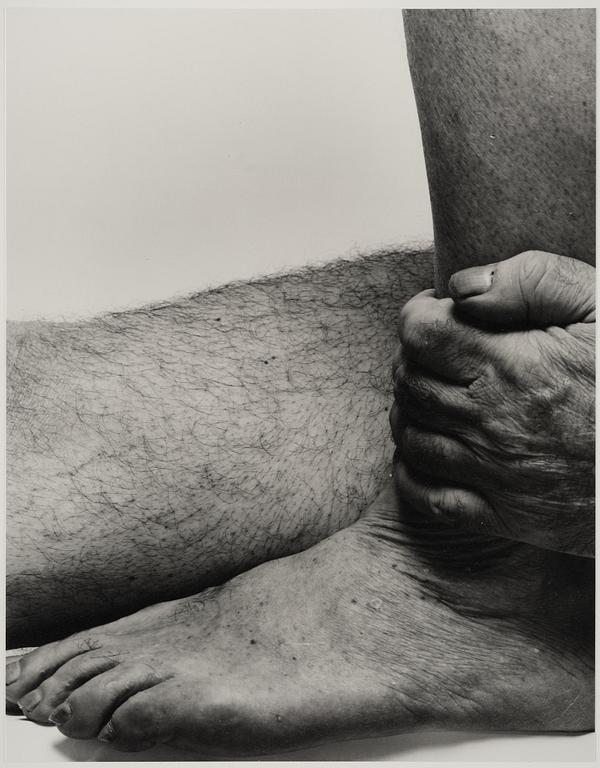 John Coplans, "Lying Figure, four panels", 1990.