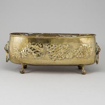 A 19th century brass jardiniere.