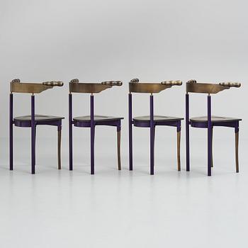 Borek Sipek, a set of 4  'Jansky' chairs, Driade, Italy, post 1986.