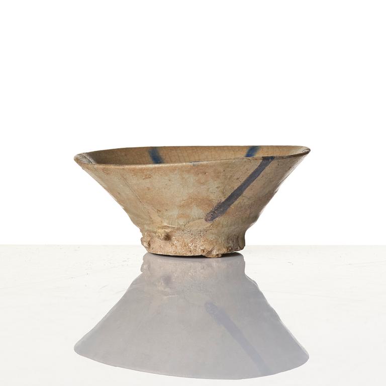 Skål, lergods, Keshan, Persien, omkring 1200 e.kr.