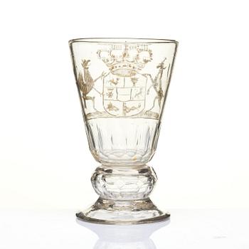 Bägarglas på fot, 1700-tal.