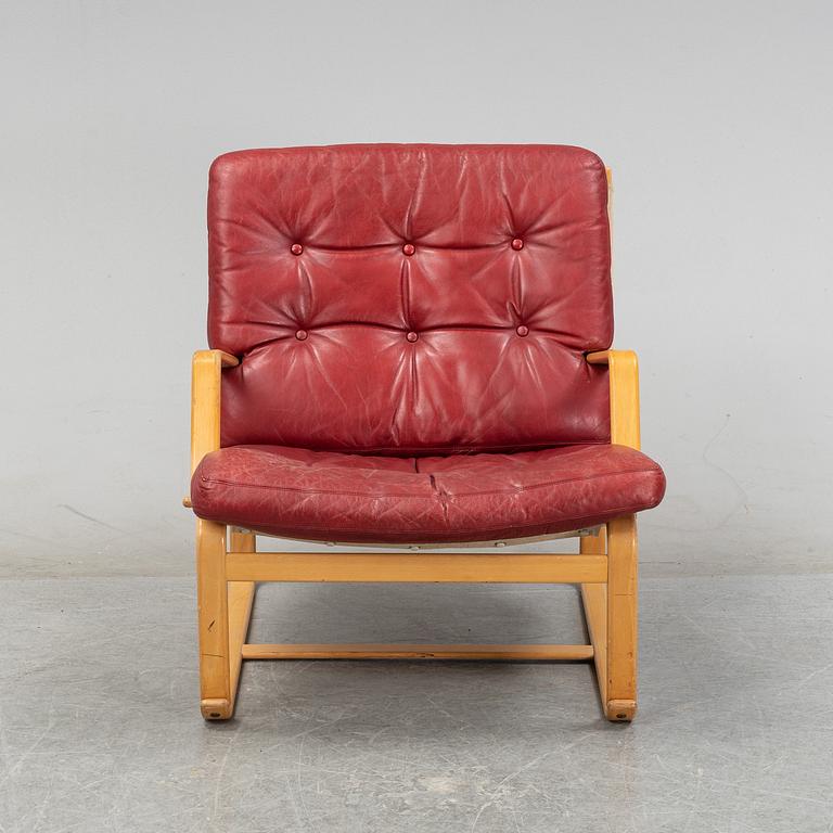 Bruno Mathsson, a 'Katja' beech easy chair, Dux Möbel AB, 1970's.