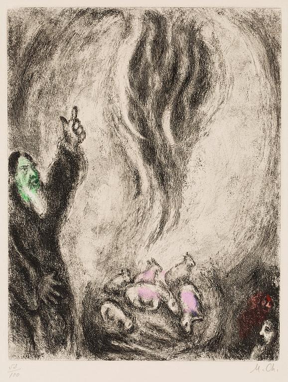 Marc Chagall, "L'offrande d'Élie", from: "La Bible".