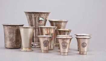 PARTI SILVER, 11 delar, 1900-tal. Vikt ca 332 gr.