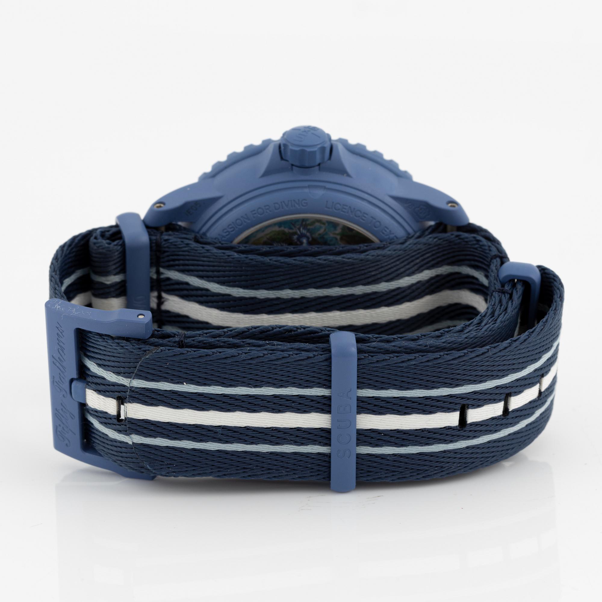 Swatch/Blancpain, Scuba Fifty Fathoms, Atlantic Ocean, wristwatch, 42.3 mm.