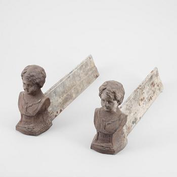 ELDHUNDAR, metall, Frankrike, 1800-tal.