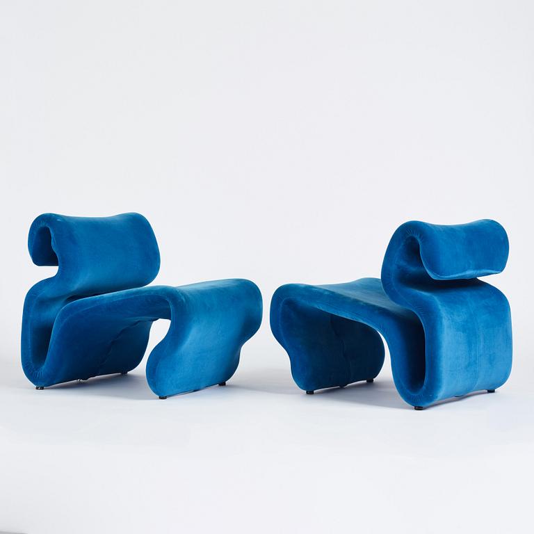 Jan Ekselius, a pair of lounge chairs, 'Etcetera', J.O. Carlssons Möbel AB, Vetlanda, 1960-70s.