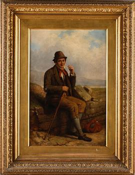 OKÄND KONSTNÄR, olja på duk, signerad, möjligen Cook, England, 1800-tal.
