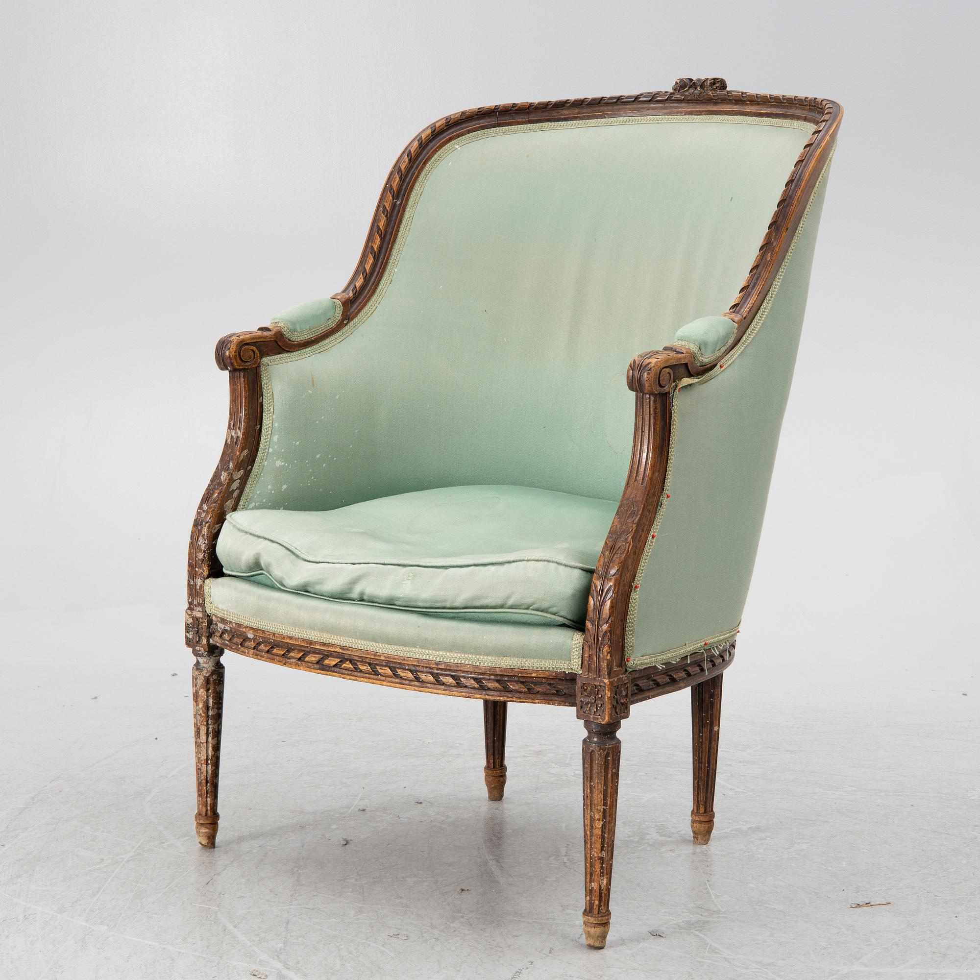 Fåtölj, Louis XVI, Frankrike,.
