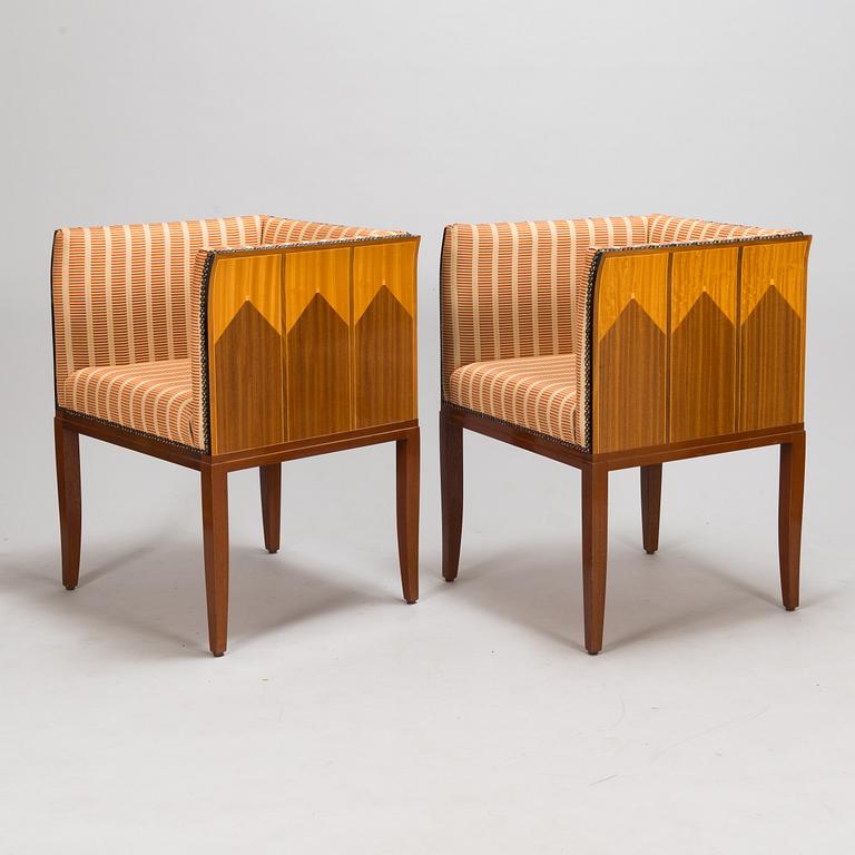 Eliel Saarinen, a pair of late 20th century 'Saarinen house Armchairs' for Adelta.