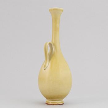 Berndt Friberg, a stoneware vase with handle, Gustavsberg studio, Sweden 1954.