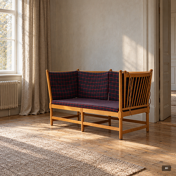Børge Mogensen, soffa, "Tremme", Fritz Hansen, Danmark 1960/70-tal.