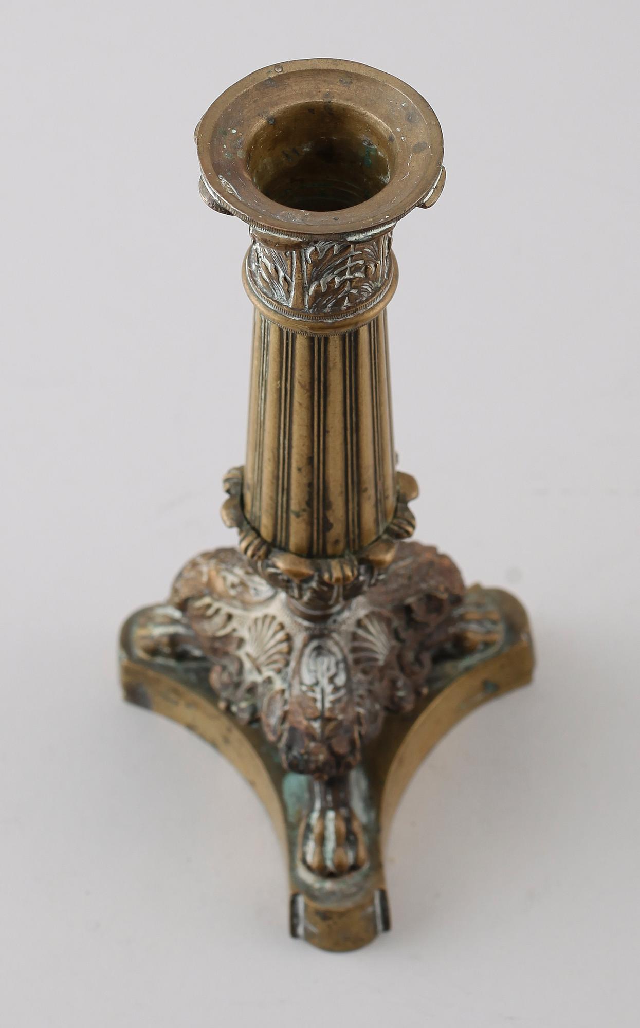 LJUSSTAKE, brons, senempire, 1800-talets första hälft.