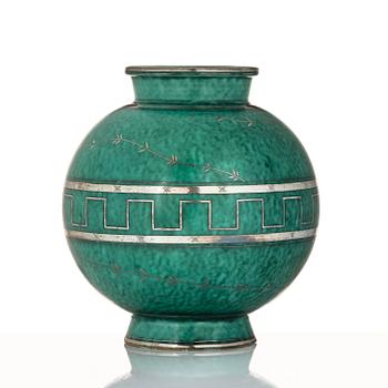 Wilhelm Kåge, an Argenta ceramic vase, Gustavsberg 1935.