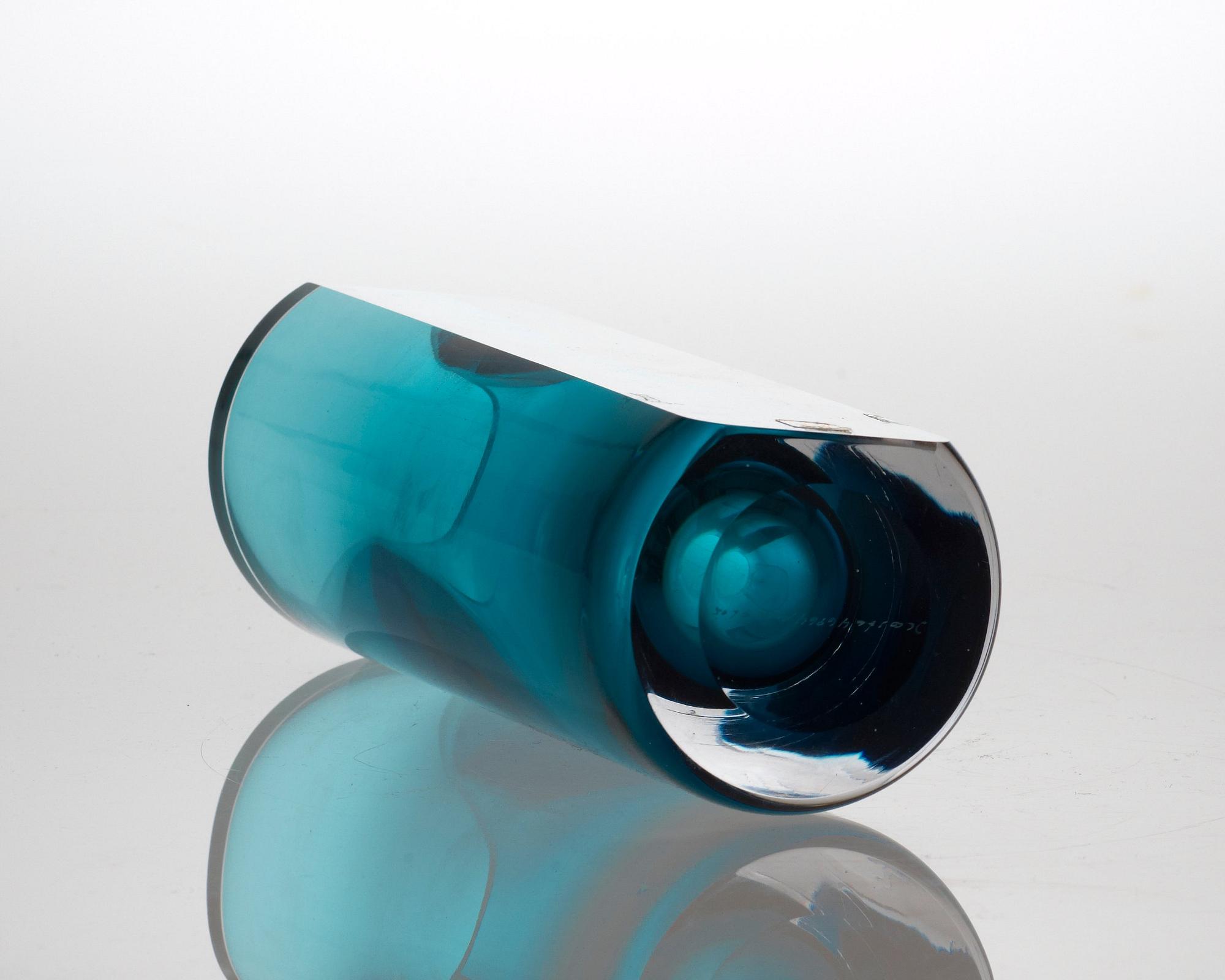 A Mona Morales Schildt "Ventana" glass vase, Kosta 1950's-60's.