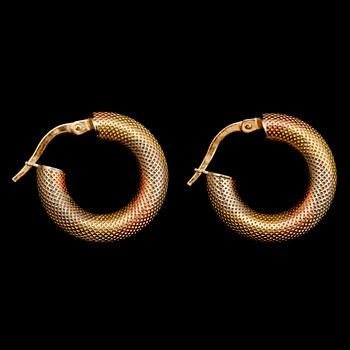 ÖRHÄNGEN, 1 par, 18 k flerfärgat guld. Total vikt 4 g.