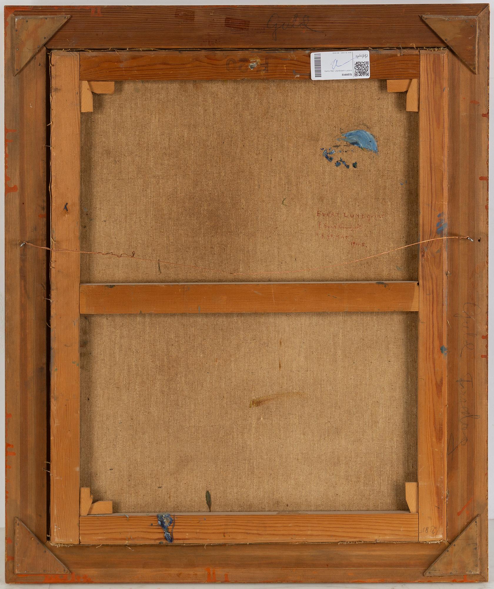 EVERT LUNDQUIST,  olja på duk, signerad och daterad 1945 a tergo.